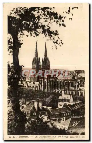 Ansichtskarte AK Quimper La Cathedrale Vue du Frugy