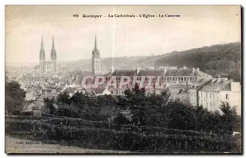 Cartes postales Quimper La Cathedrale L Eglise La Caserne