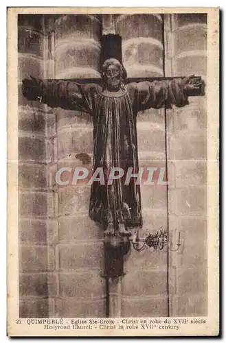 Ansichtskarte AK Quimper Eglise Ste Croix Christ en robe du XVII siecle Holyrood Church Christ in robe XVII centu