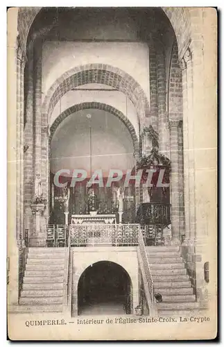 Ansichtskarte AK Quimperle Interieur de I Eglise Sainte Croix La Crypte