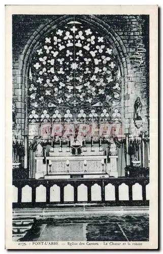 Ansichtskarte AK Pont L Abbe Eglise des Carmes Le Choeur et la rosace