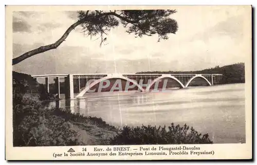 Ansichtskarte AK de Brest Pont de Plougastel Daoulas (par la Societe Anonyme des Entreprises Limousin Procedes Fr