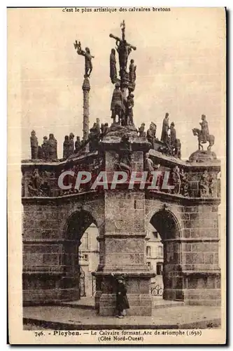 Cartes postales Pleyben Le Calvaire formant Arc de (Cote Nord Ouest)