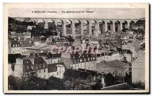 Ansichtskarte AK Morlaix (Finistere) Vue generale prise du Chateau