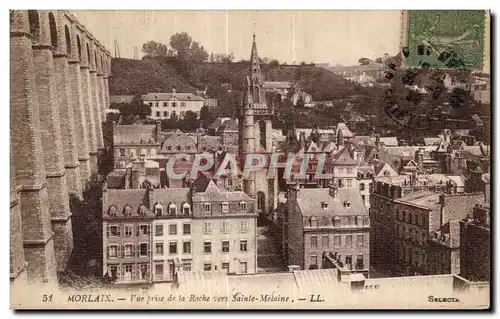 Ansichtskarte AK Morlaix Vue prise de la Roche vers Sainte Melaine