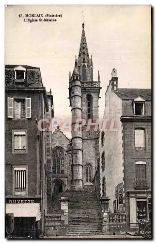 Cartes postales Morlaix (Finistere) L Eglise St Melaine