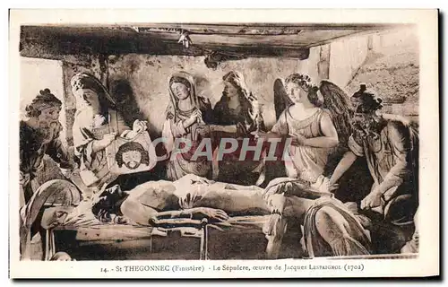 Cartes postales St Thegonnec (Finistere) Le Sepulcre ocuvre de Jacques Lespaignol