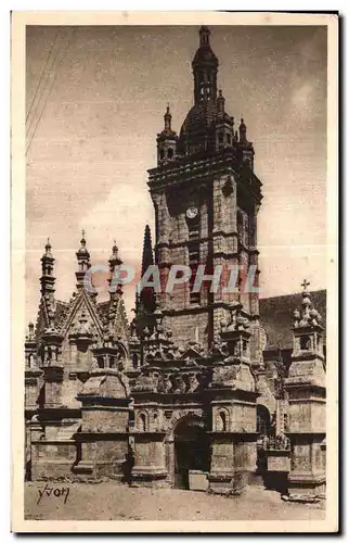 Ansichtskarte AK Bretagne St Thegonnec (Finistere) L Eglise (XVI siecle) Facade et Porche