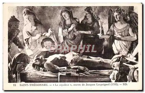 Ansichtskarte AK Saint Thegonnec Le sepulcre ceuvre de Jacques Lespaignol