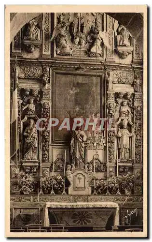 Ansichtskarte AK Saint Thegonnec (Finistere) Retable de I Autel du Sacre Coeur