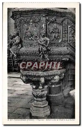 Cartes postales Saint Thegonnec (Finistere) I Eglise Details de la Chaire a precher