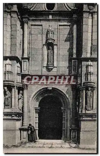 Cartes postales Saint Thegonnec (Finistere) La Porche de I Eglise (Details)