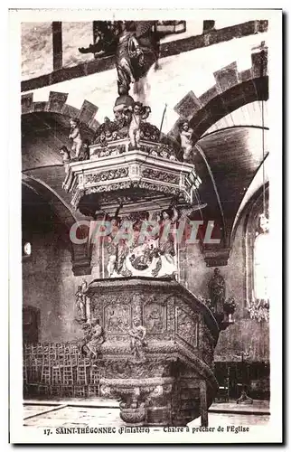 Ansichtskarte AK Saint Thegonnec (Finistere) Chaire a precher de I Eglise