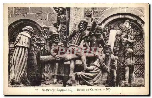 Cartes postales Saint Thegonnec Detail du Calvaire