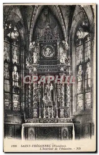 Ansichtskarte AK Saint Thegonnec (Finistere) L Interieur de I Ossuaire