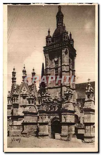 Ansichtskarte AK Bretagne St Thegonnec (Finistere) L Eglise Facade et Porche