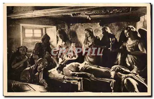 Cartes postales St Thegonnec (Finistere) L Eglise Le Sepulcre (Oeuvre de Jacques Lespaignol)