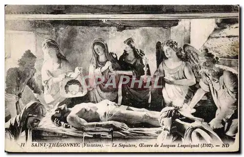 Ansichtskarte AK Saint Thegonnec (Finistere) Le Sepulere (Euvre de Jacques Lespaignol