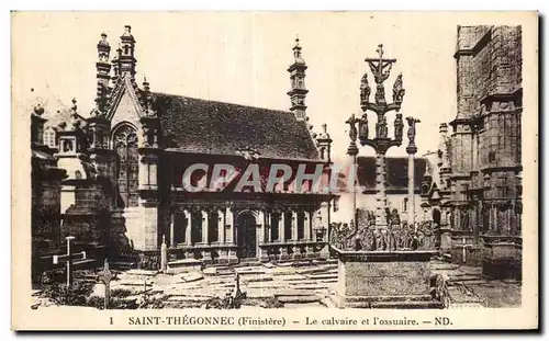 Cartes postales Saint Thegonnec (Finistere) Le Calvaire et I ossuaire