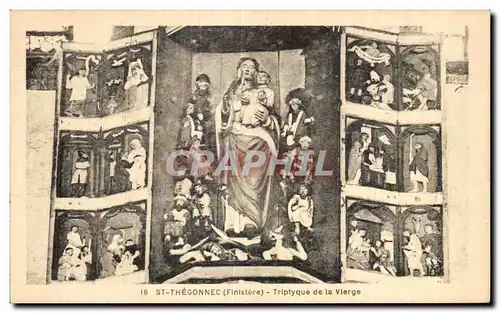 Ansichtskarte AK Saint Thegonnec (Finistere) Triptyque de la Vierge