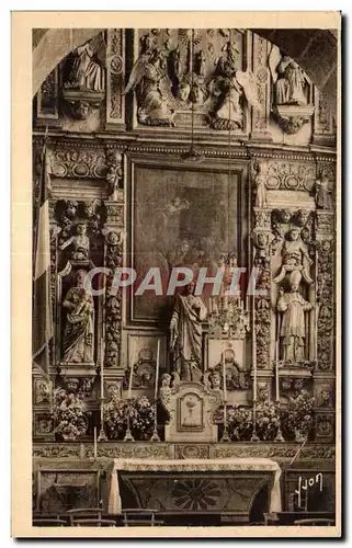 Ansichtskarte AK Saint Thegonnec (Finistere) Retable de I Autel du Sacre Coeur