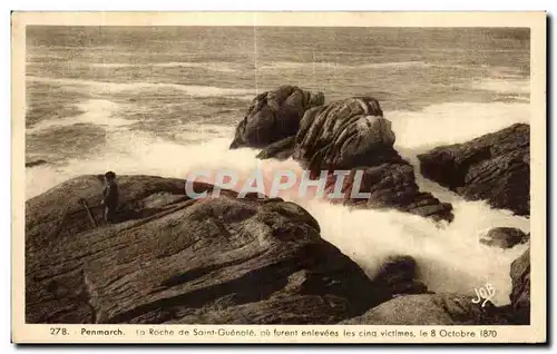 Cartes postales Penmarch La Roche de Saint Guenole ou furent enlevees les cinq victimes