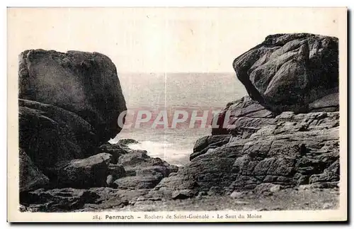 Ansichtskarte AK Penmarch Rochers de Saint Guenole Le Saut du Moine