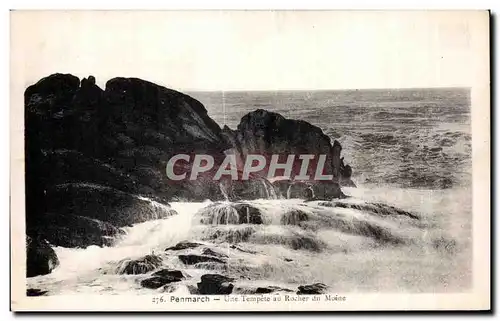 Cartes postales Penmarch Une Tempete au Rocher du Moine