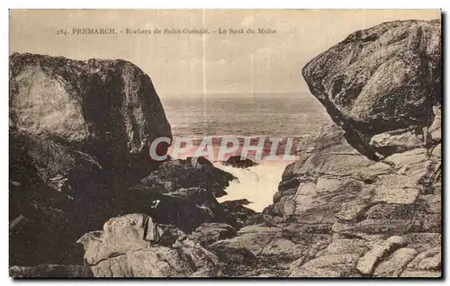 Ansichtskarte AK Penmarch Rochers de Saint Guenole Le Saut du Moine