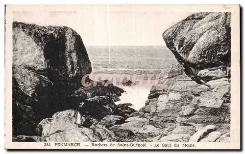 Ansichtskarte AK Penmarch Rochers de Saint Guenole Le Saut du Moine