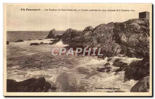 Ansichtskarte AK Penmarch Les Rochers de Saint Guenole ou furent enlevees les cinq victimes le 8 octobre 1870