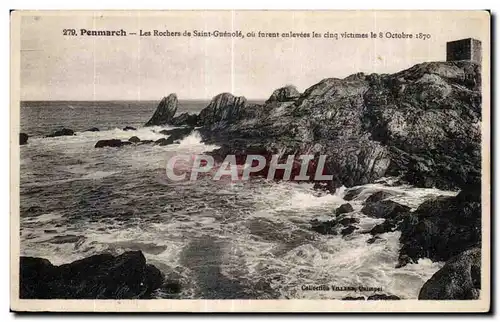 Cartes postales Penmarch Les Rochers de Saint Guenole ou furent enlevees les cinq victimes