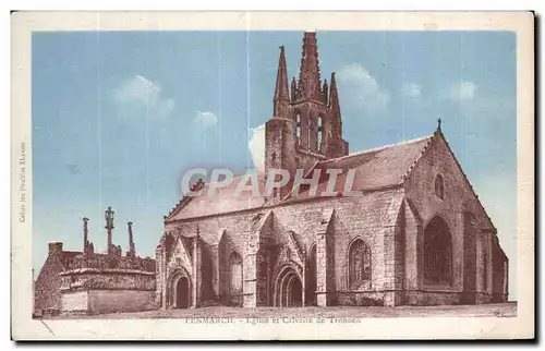 Cartes postales Penmarch Eglise et Calvaire de Tronoen