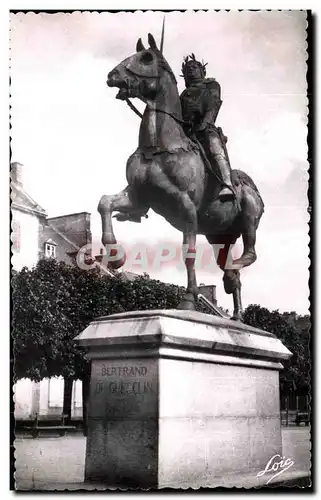 Ansichtskarte AK Dinan Statue de Bertrand Du Guesclin Cheval Horse