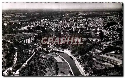 Cartes postales Dinan Vue aerienne La Rance le Viaduc et la Ville