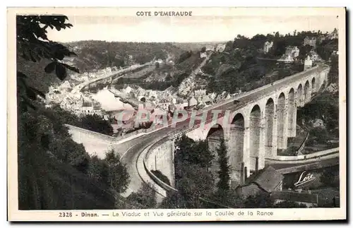 Cartes postales Dinan La Viaduc et Vue generale sur la Coulee de la Rance