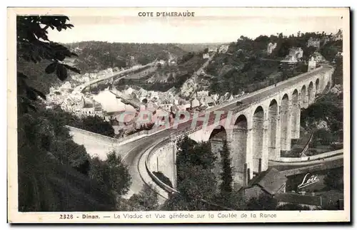 Ansichtskarte AK Dinan Le Viaduc et Vue generale sur la Coulee de la Rance