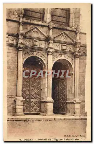 Cartes postales Dinan Portail de I Eglise Saint Malo