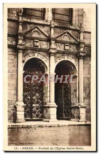 Ansichtskarte AK Dinan La Porte du I Eglise Saint Malo