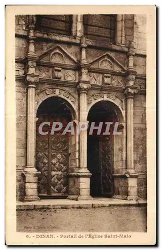 Ansichtskarte AK Dinan Portail de I Eglise Saint Malo