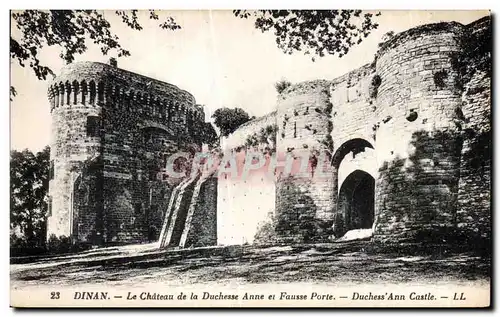 Cartes postales Dinan Le Chateau de la Duchesse Anne et Fausse Porte