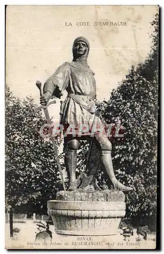 Ansichtskarte AK La Cote D Emeraude Dinan Statue de Jehan de Beaumanoir ehef des Trente
