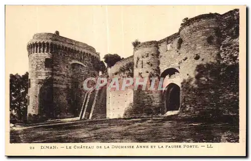 Cartes postales Dinan Le Chateau De la Duchesse Anne Et La Fausse Porte