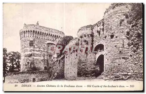 Cartes postales Dinan Ancien Chateau de la Duchesse Anne Old Castle of the duchess s Anne