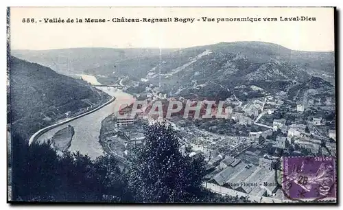 Cartes postales Vallee de la Meuse Chateau Regnault Bogny Vue Panoramique vers Laval Dieu