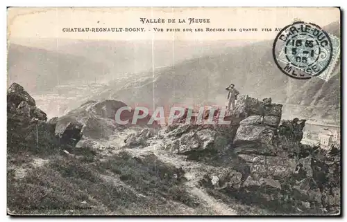 Ansichtskarte AK Vallee de la Meuse Chateau Regnault Bogny Vue Prise Sur Les Roches Des Quatre Fils