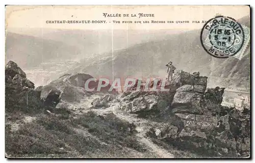Cartes postales Vallee de la Meuse Chateau Regnault Bogny Vue Prise Sur Les Roches Des Quatre Fils