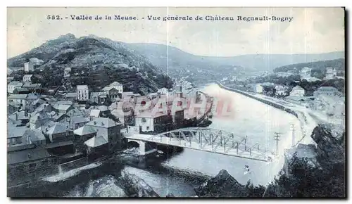 Cartes postales Vallee de la Meuse Vue generale de Chateau Regnualt Bogny