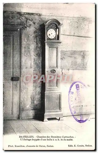 Ansichtskarte AK Bazeilles Chambre des Dernieres Cartouches L Horloge frappee d une balle a 11h30 Militaria