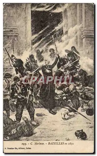 Cartes postales Bazeilles en 1870 Militaria
